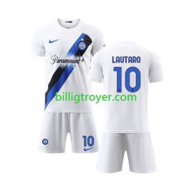 Billige Fotballdrakter Inter Milan Lautaro Martinez 10 Barn Bortedraktsett 2023/24 Kortermet